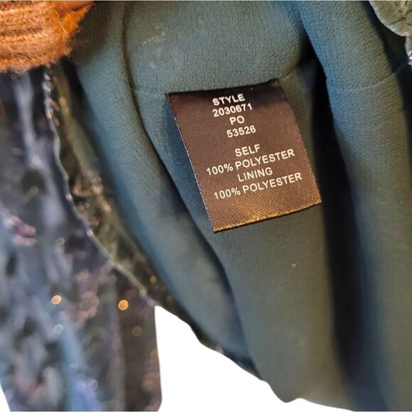 Current Air Dark Hunter Green Sparkle Blouse - Picture 7 of 7